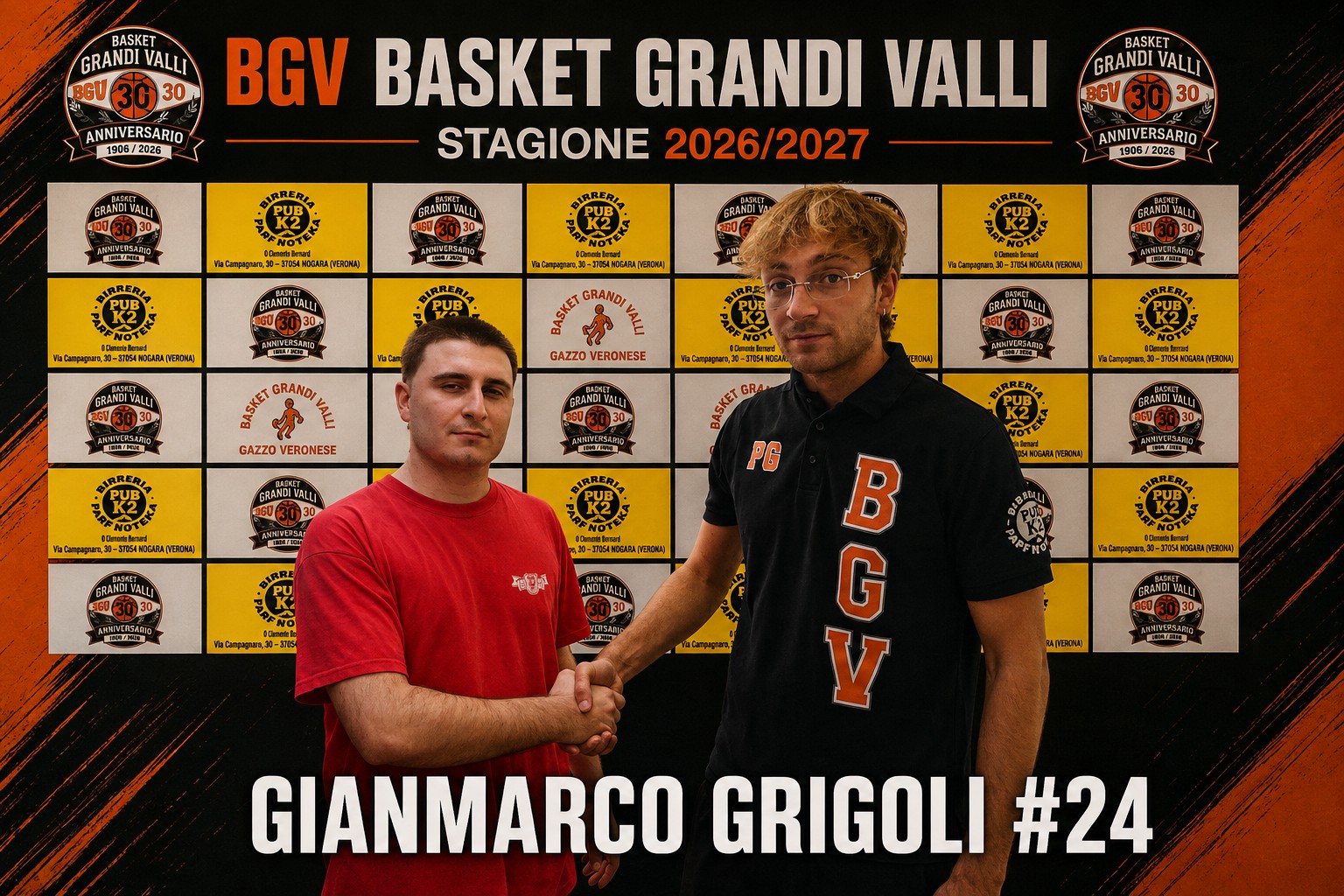 Gianmarco Grigoli #24 nuovo acquisto BGV