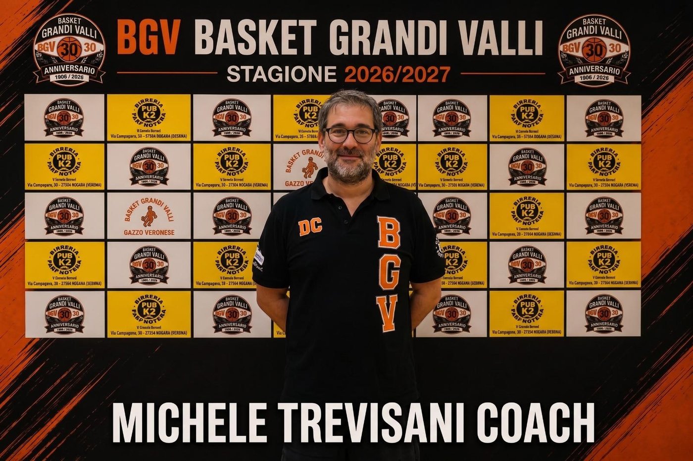 Coach Michele Trevisani, nuovo allenatore della prima squadra CSI A2